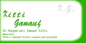 kitti gamauf business card